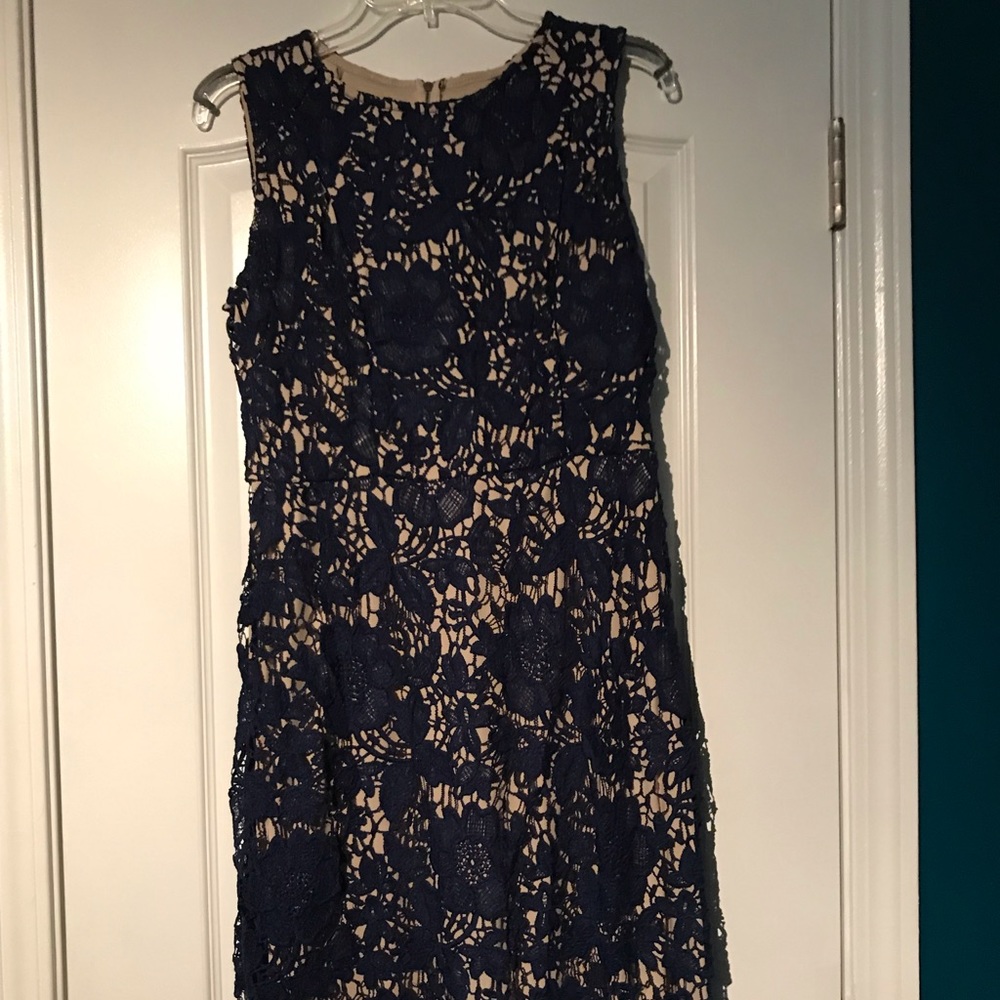 Navy blue lace dress